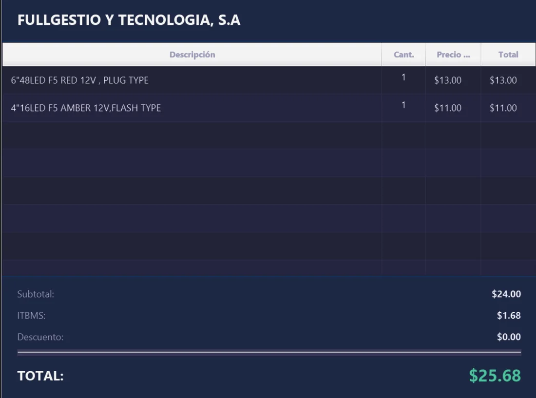 Visor de precios del cliente con cobro por Yappy